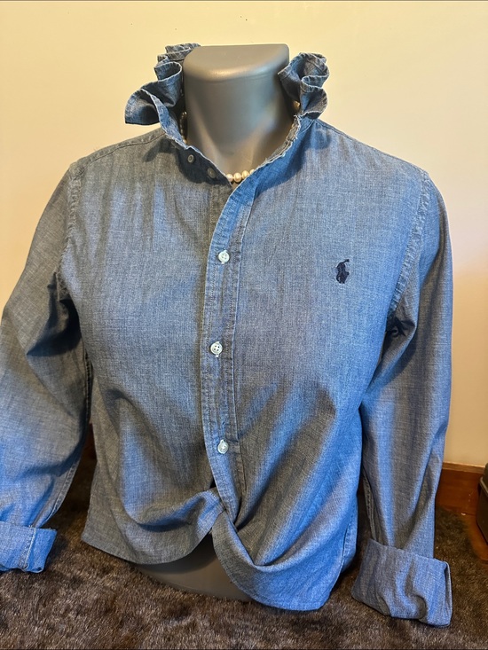 Ralph Lauren Tops - Ralph Lauren Denim Blue Button-Down Shirt backless